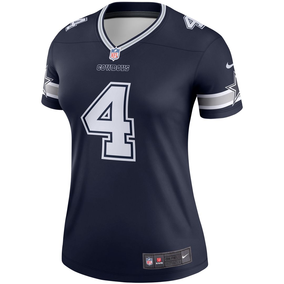 Dak Prescott Dallas Cowboys Nike Women's Legend Player Performance Top - Navy NFL Fan Gear Popular Style