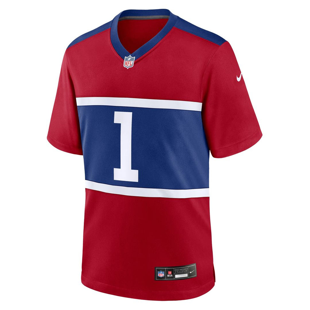Malik Nabers New York Giants Nike Youth Game Jersey - Red Official NFL Team Apparel Football Fan Gear