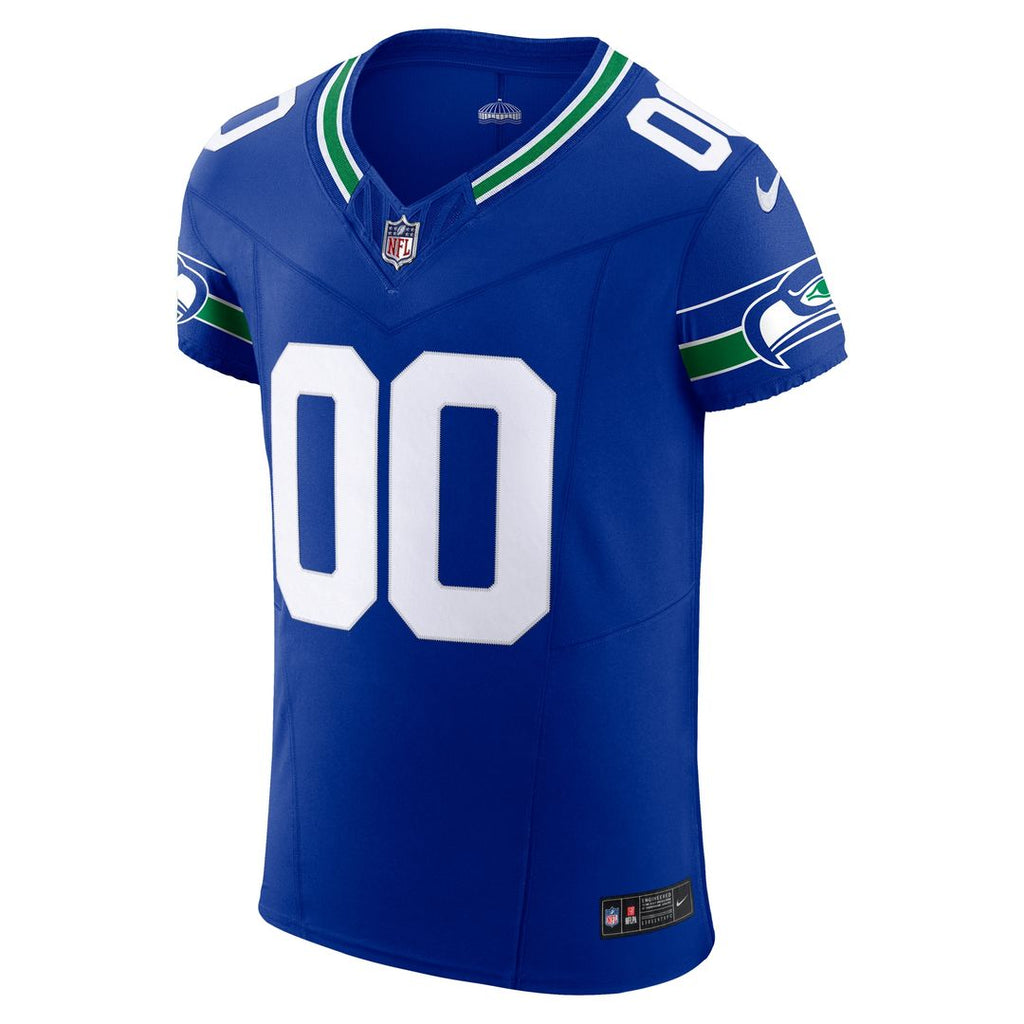 Seattle Seahawks Nike Alternate Vapor F.U.S.E. Elite Custom Jersey - Men's Royal Official NFL Team Apparel Football Fan Gear