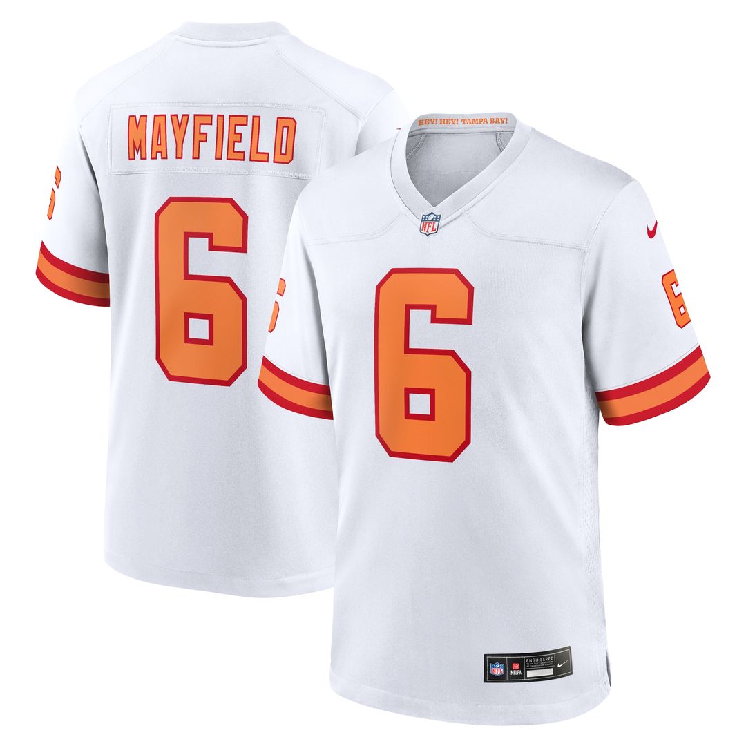 Baker Mayfield '76 Tampa Bay Buccaneers Nike Player Game Jersey - White Official NFL Team Apparel Football Fan Gear