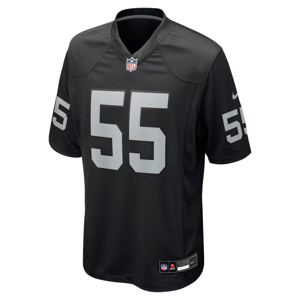Cody Lindenberg Las Vegas Raiders Nike Team Game Jersey - Black Official NFL Team Apparel Football Fan Gear