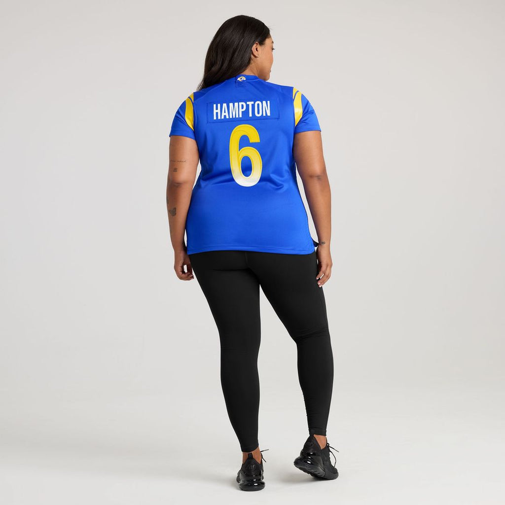 Nick Hampton Los Angeles Rams Nike Women's Team Game Jersey - Royal Official NFL Team Apparel Football Fan Gear