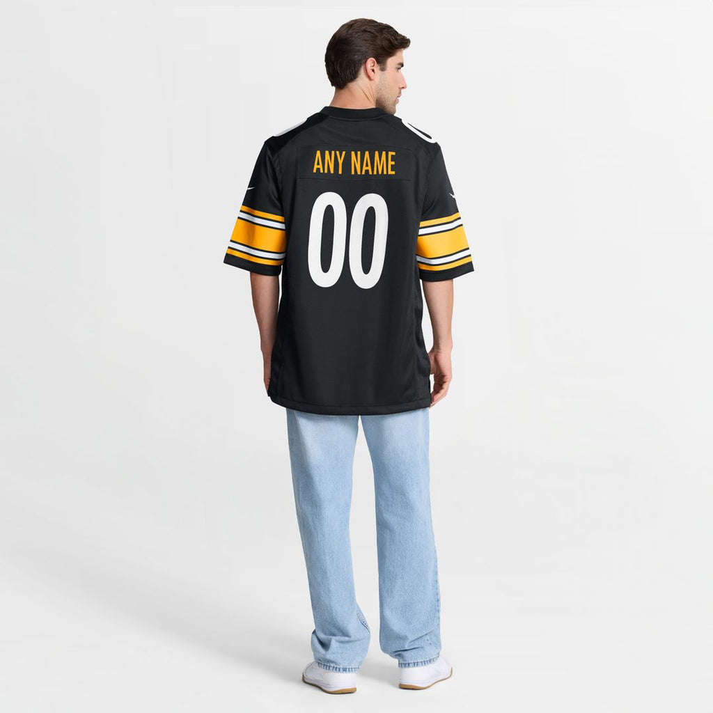 Pittsburgh Steelers Nike Custom Game Jersey - Black Official NFL Team Apparel Football Fan Gear