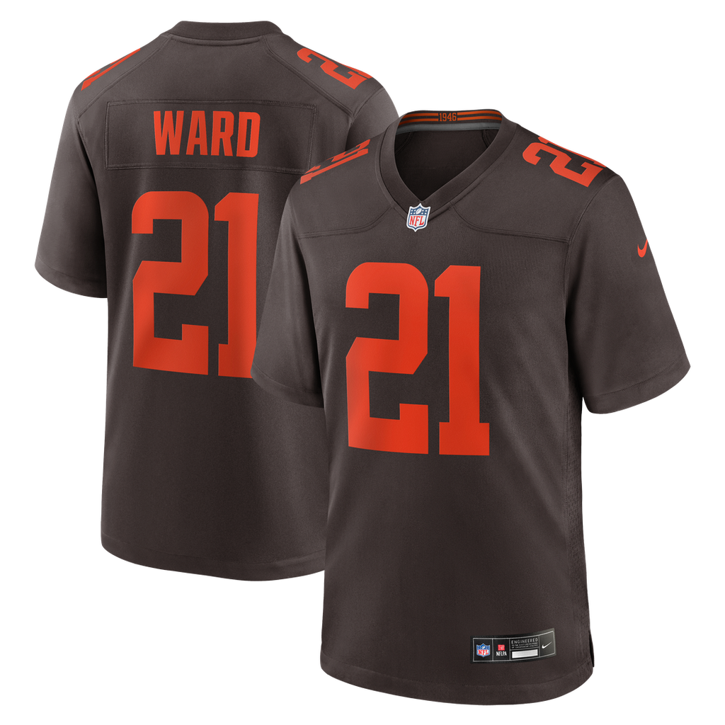 Denzel Ward Cleveland Browns Nike Alpha Dawg Game Jersey - Brown Official NFL Team Apparel Football Fan Gear