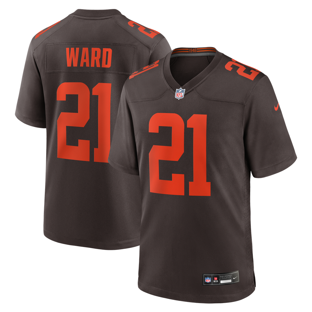 Denzel Ward Cleveland Browns Nike Alpha Dawg Game Jersey - Brown Official NFL Team Apparel Football Fan Gear