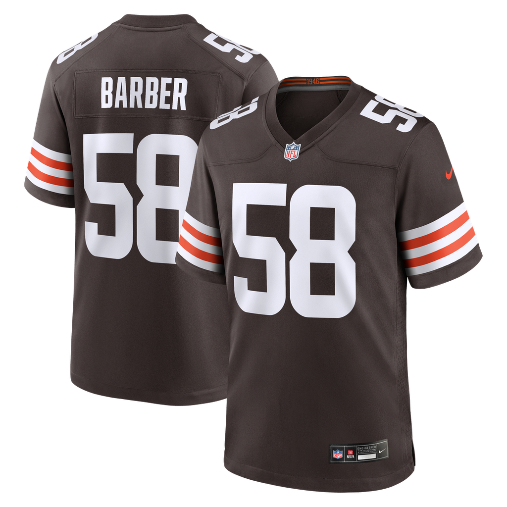 Austin Barber Cleveland Browns Nike Team Game Jersey - Brown Official NFL Team Apparel Football Fan Gear