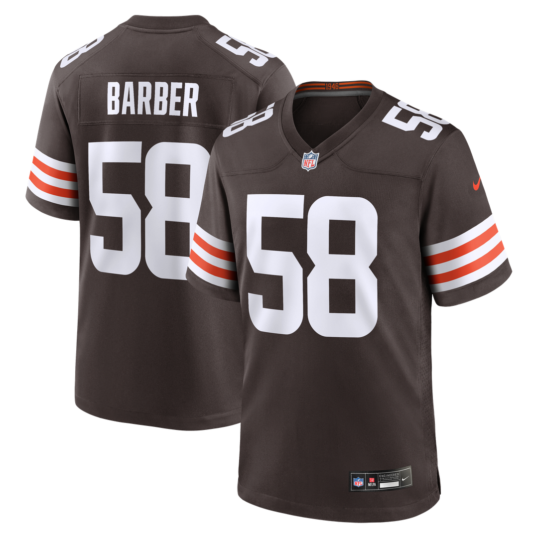 Austin Barber Cleveland Browns Nike Team Game Jersey - Brown Official NFL Team Apparel Football Fan Gear