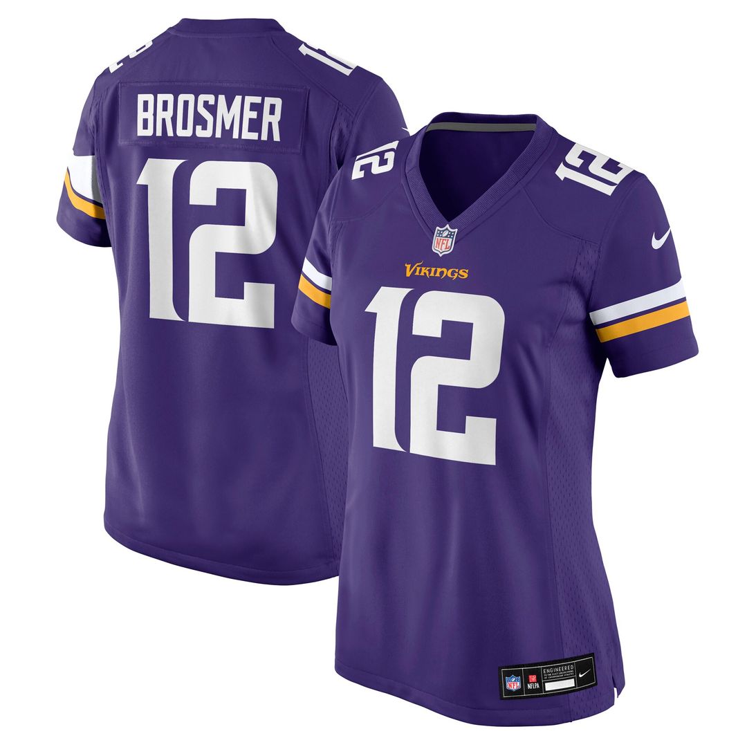Max Brosmer Minnesota Vikings Nike Women's Team Game Jersey - Purple Official NFL Team Apparel Football Fan Gear