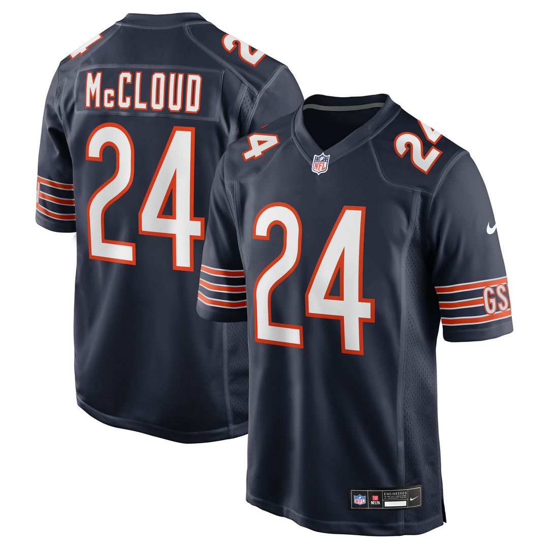 Nick McCloud Chicago Bears Nike Team Game Jersey - Navy Official NFL Team Apparel Football Fan Gear