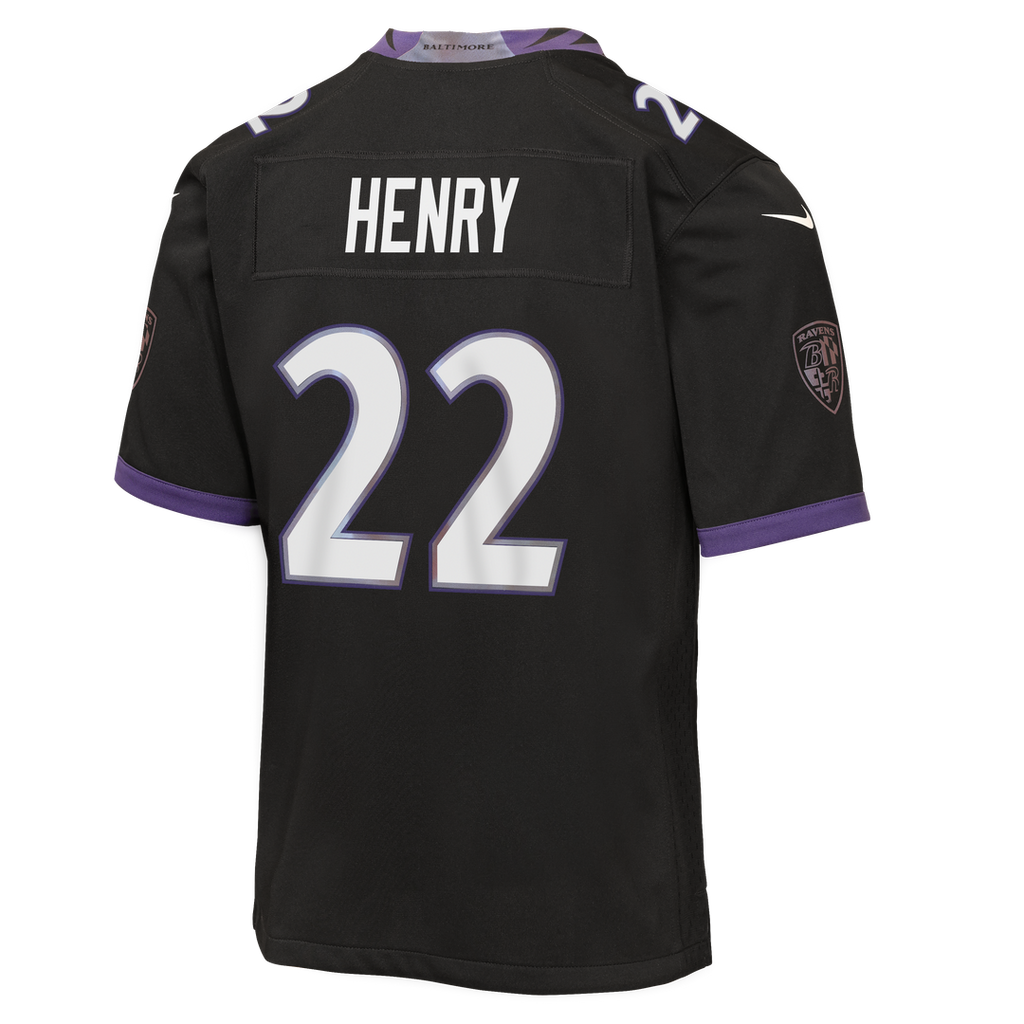 Derrick Henry Baltimore Ravens Nike Youth Alternate Game Jersey - Black Official NFL Team Apparel Football Fan Gear