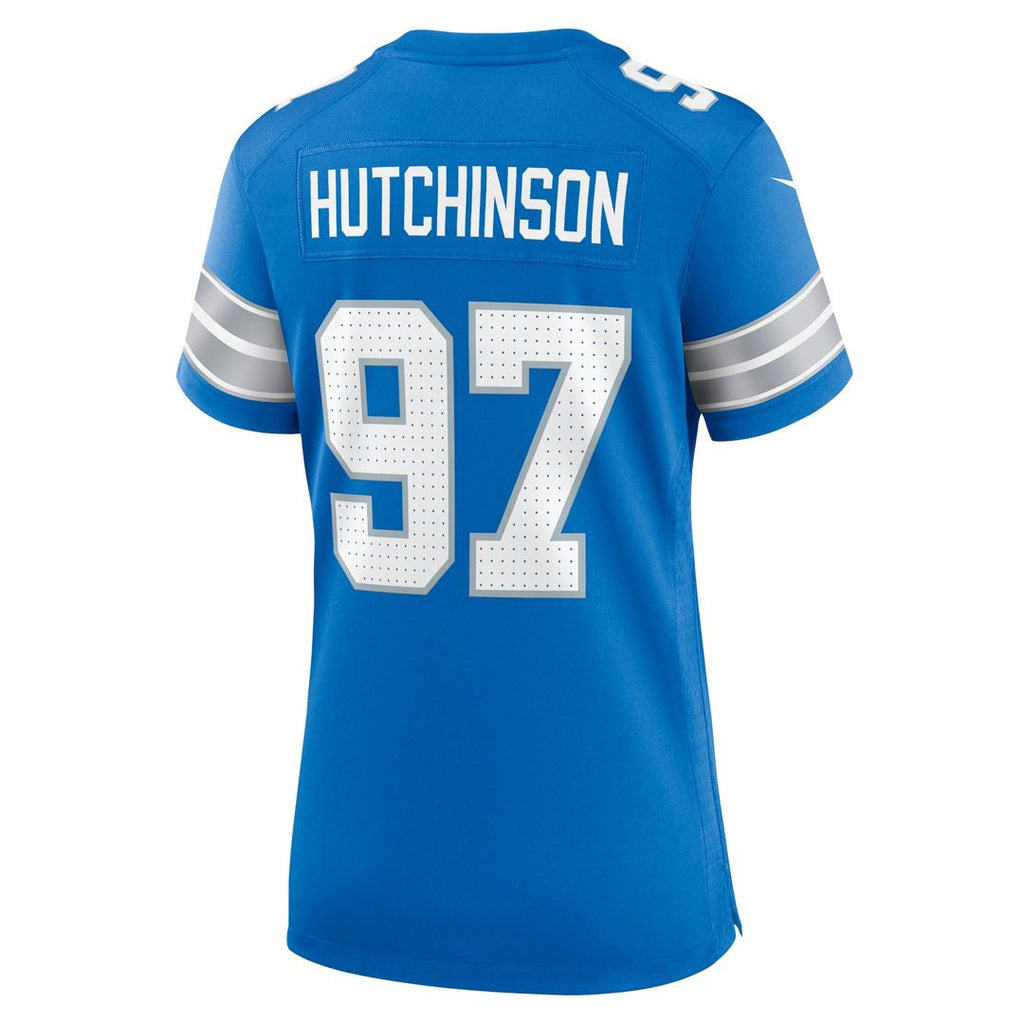 Aidan Hutchinson Detroit Lions Nike Women's Game Jersey - Blue Official NFL Team Apparel Football Fan Gear