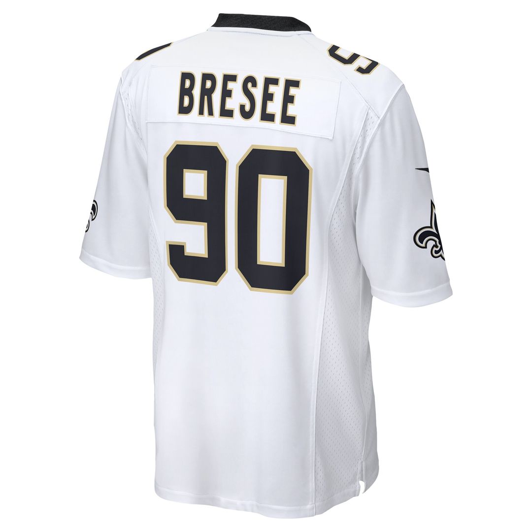 Bryan Bresee New Orleans Saints Nike Game Jersey - White Official NFL Team Apparel Football Fan Gear