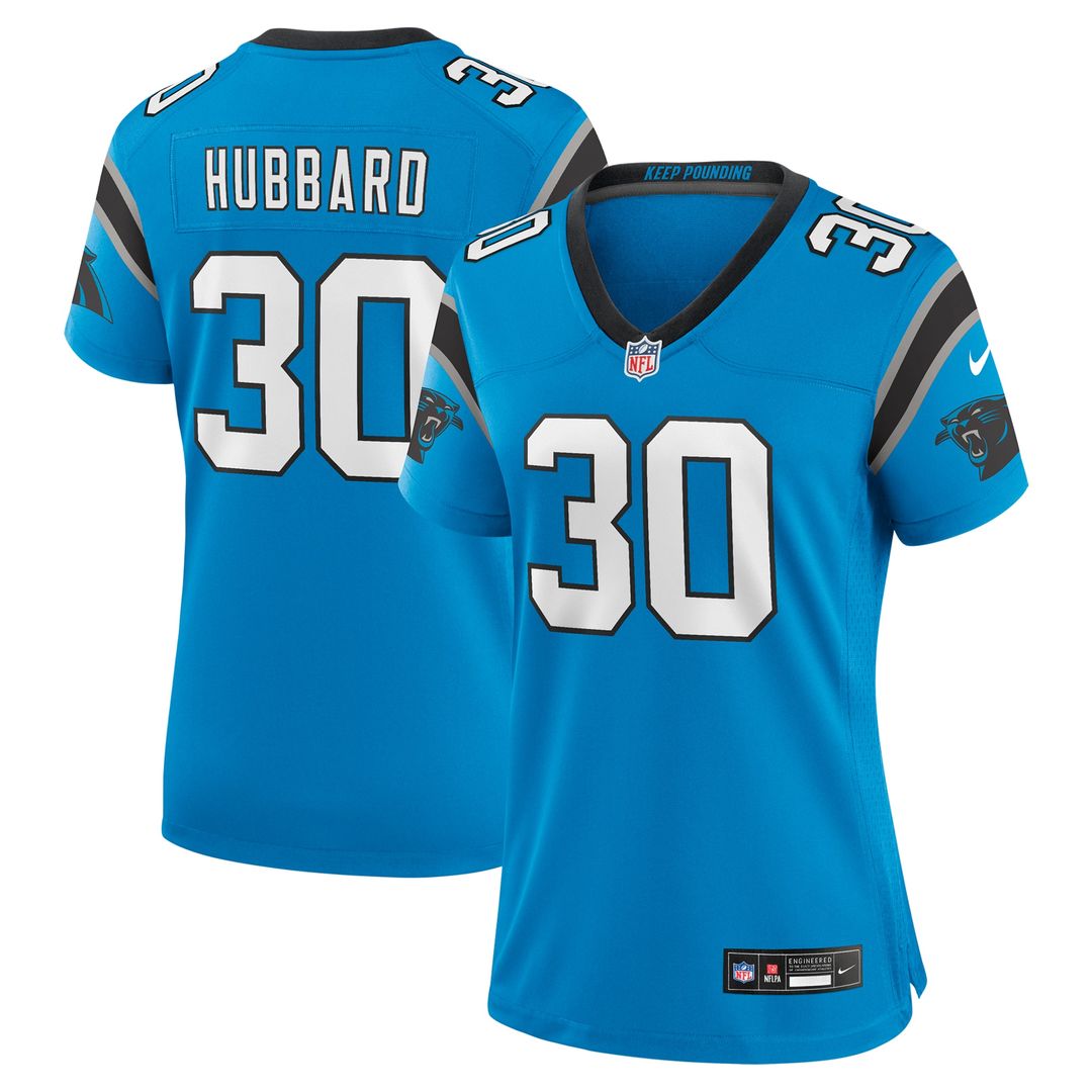 Chuba Hubbard Carolina Panthers Nike Women's Alternate Game Jersey - Blue Official NFL Team Apparel Football Fan Gear