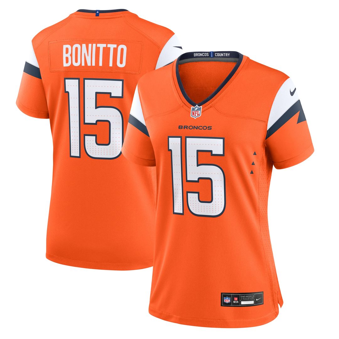 Nik Bonitto Denver Broncos Nike Women's Team Game Jersey - Orange Official NFL Team Apparel Football Fan Gear