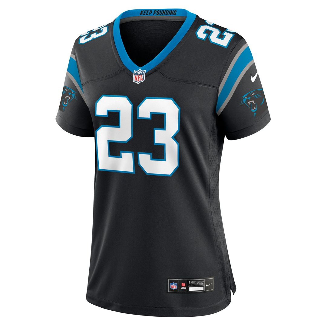 Trevor Etienne Carolina Panthers Nike Women's Team Game Jersey - Black Official NFL Team Apparel Football Fan Gear