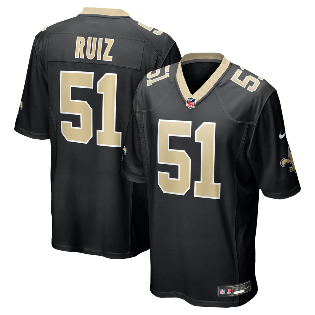 Cesar Ruiz New Orleans Saints Nike Game Jersey - Black Official NFL Team Apparel Football Fan Gear