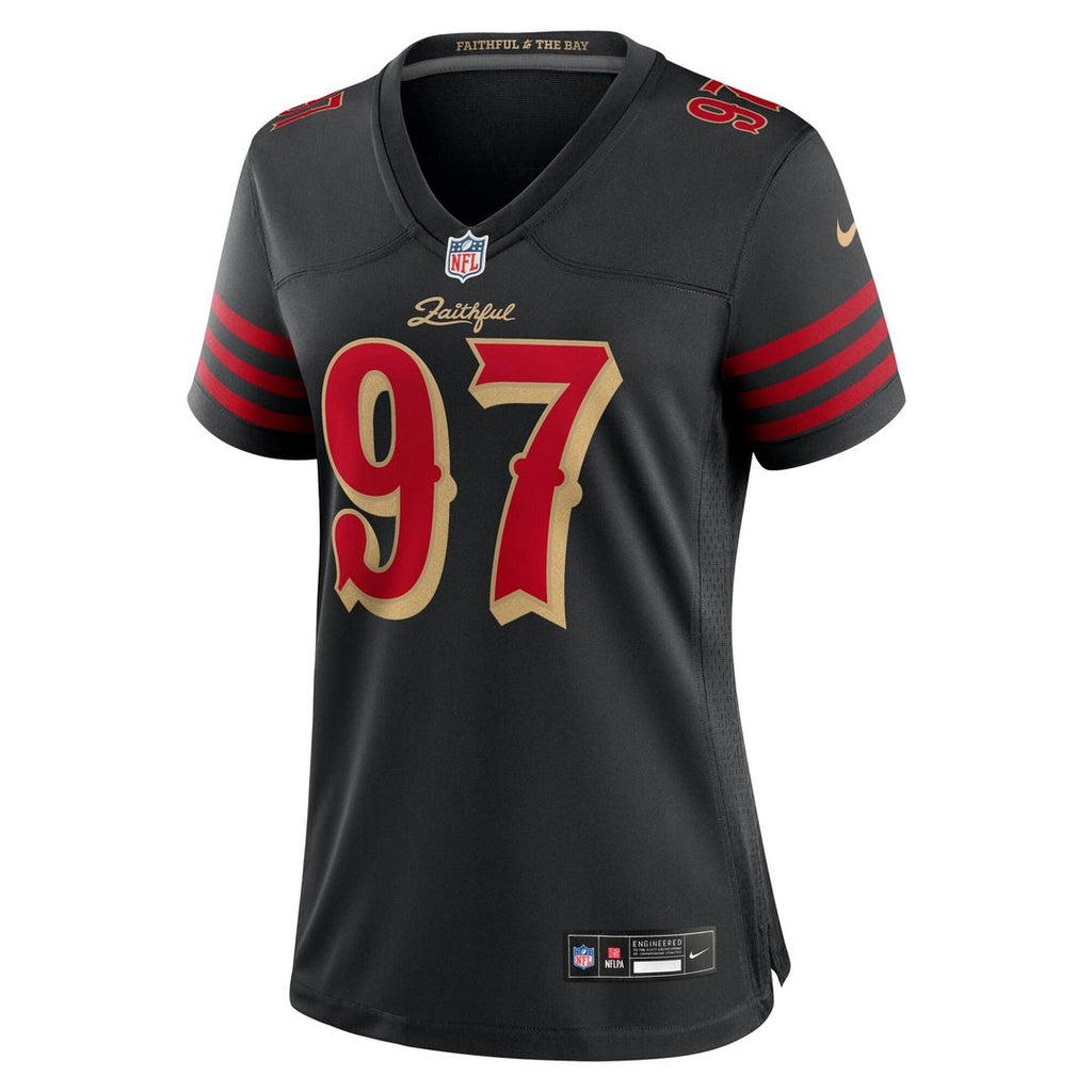 Nick Bosa San Francisco 49ers Nike Women's 2025 Rivalries Collection Game Jersey - Black Official NFL Team Apparel Football Fan Gear