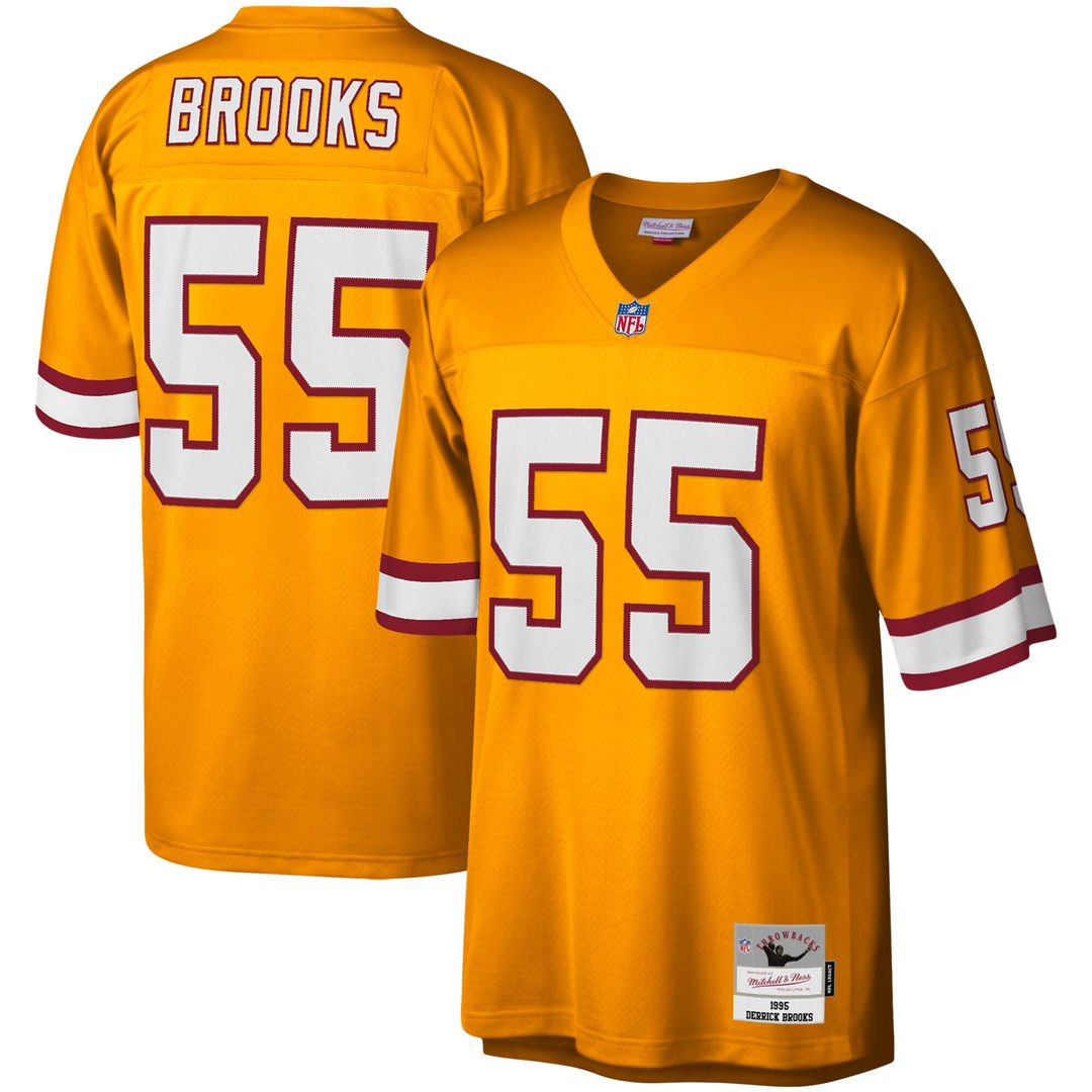Derrick Brooks Tampa Bay Buccaneers Mitchell & Ness Youth 1995 Retired Player Legacy Jersey - Orange Official NFL Team Apparel Football Fan Gear