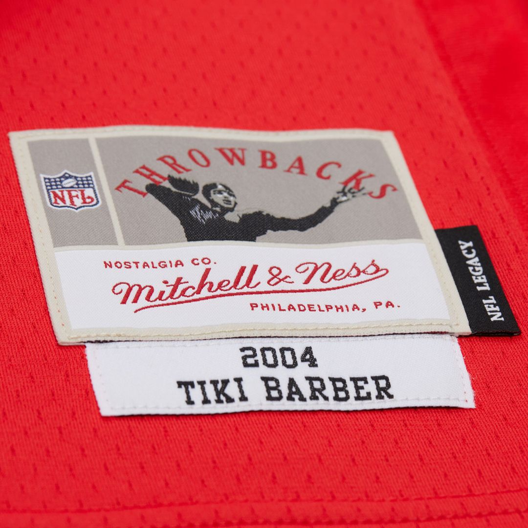 Tiki Barber New York Giants Mitchell & Ness 2004 Legacy Replica Jersey - Red Official NFL Team Apparel Football Fan Gear