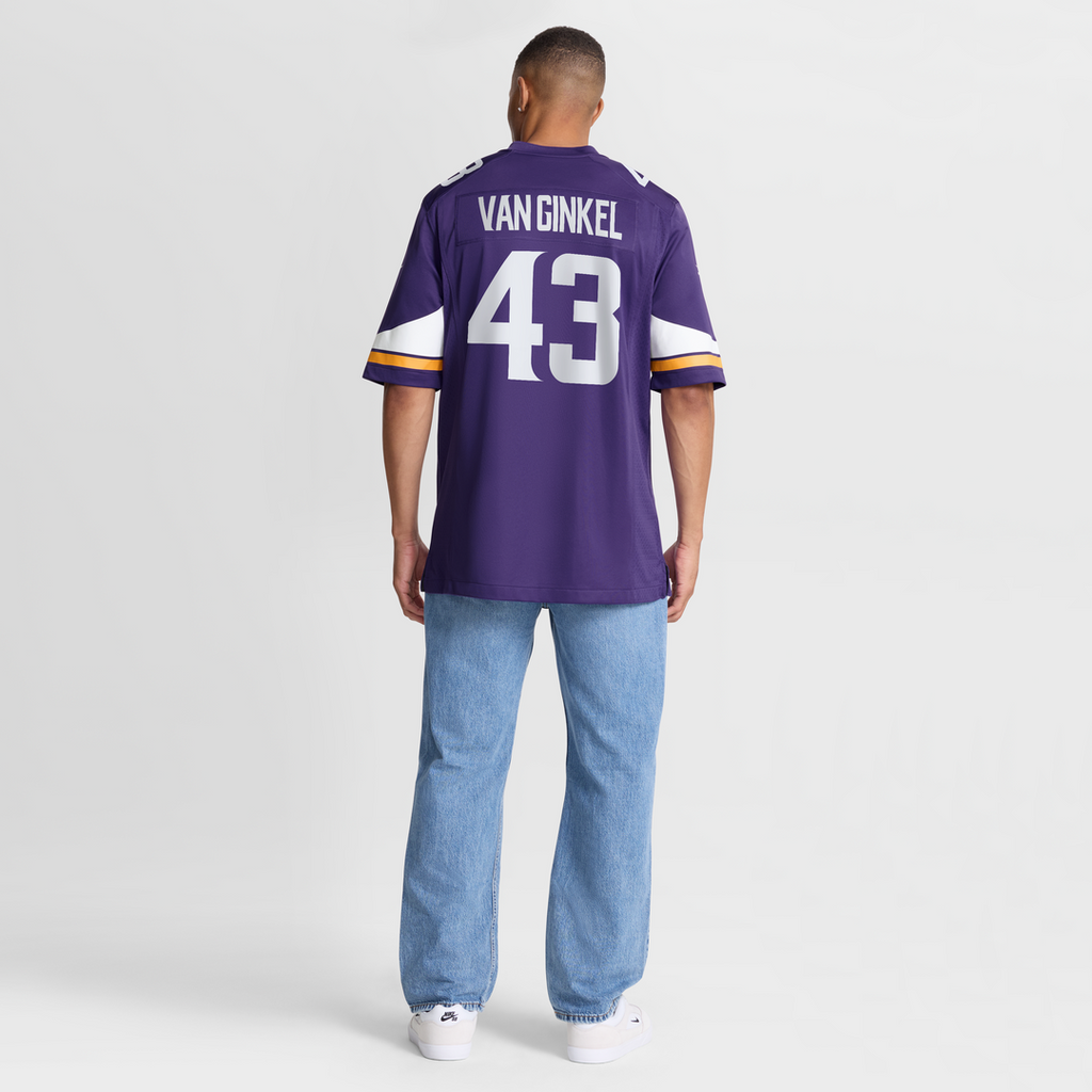 Andrew Van Ginkel Minnesota Vikings Nike Team Game Jersey - Purple Official NFL Team Apparel Football Fan Gear