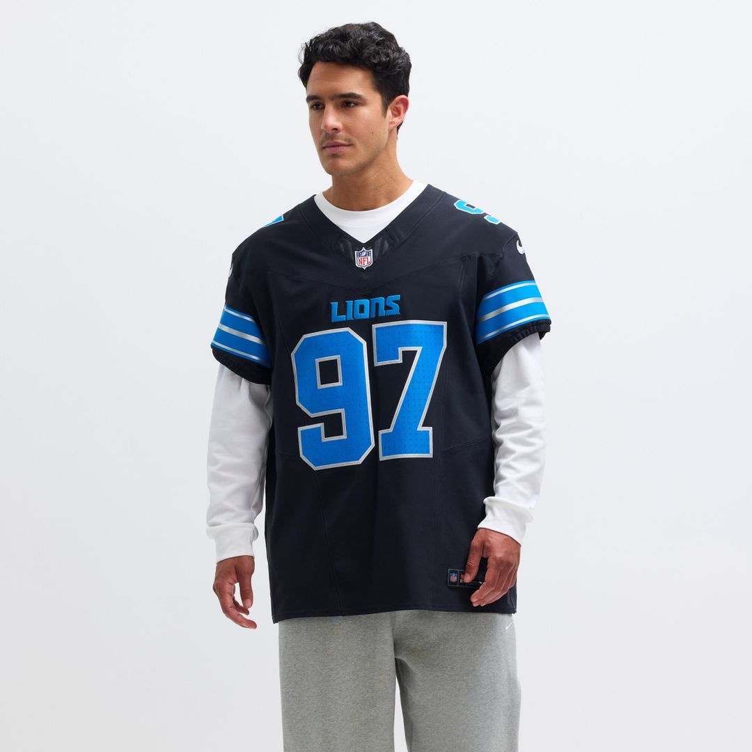 Aidan Hutchinson Detroit Lions Nike Alternate Vapor F.U.S.E. Elite Jersey - Black Official NFL Team Apparel Football Fan Gear