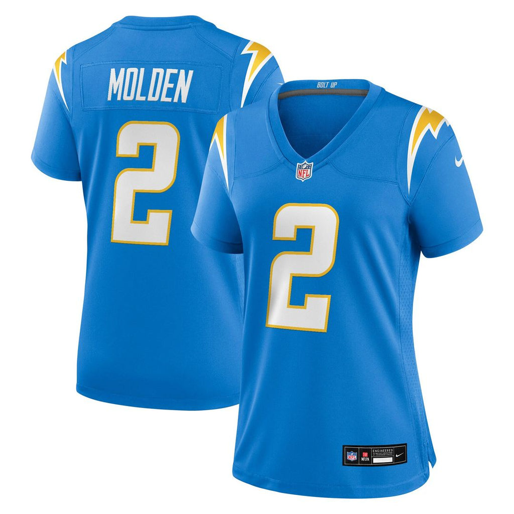 Elijah Molden Los Angeles Chargers Nike Women's Team Game Jersey - Powder Blue Official NFL Team Apparel Football Fan Gear