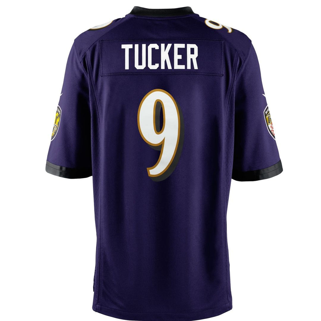 Justin Tucker Baltimore Ravens Nike Youth Game Jersey - Purple Official NFL Team Apparel Football Fan Gear