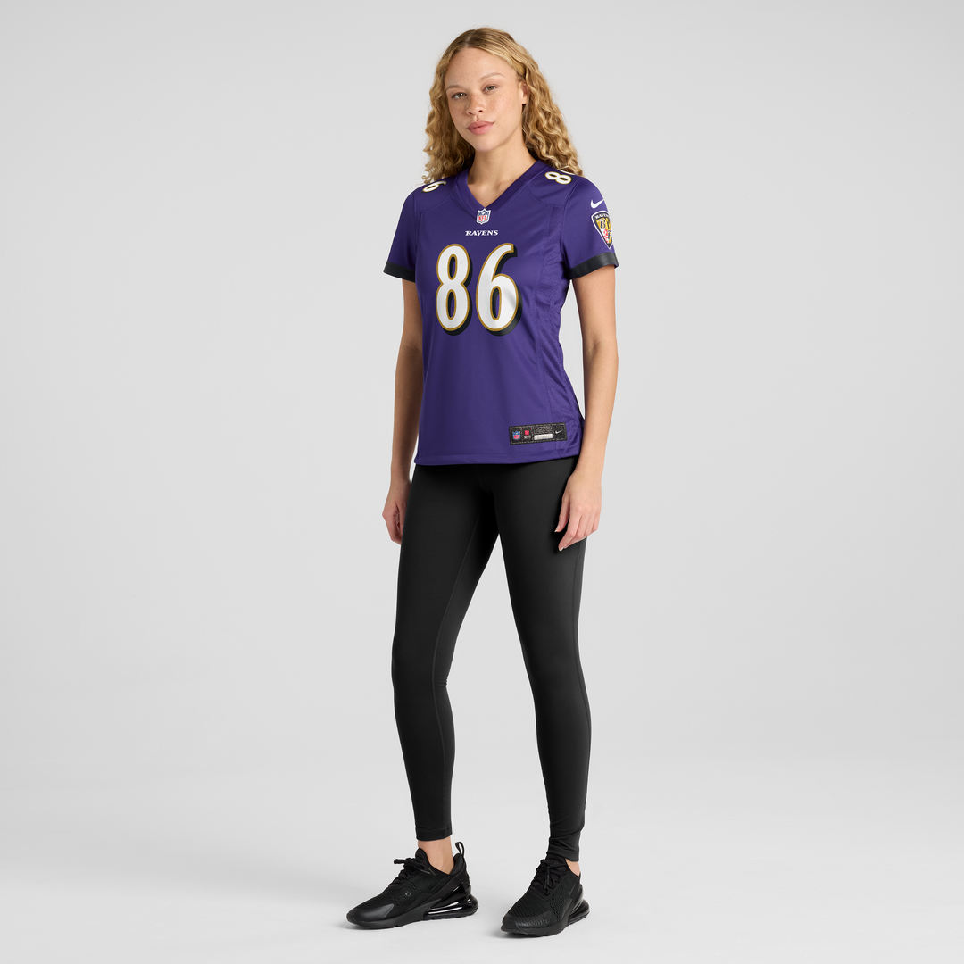 Cornelius Johnson Baltimore Ravens Nike Women's Team Game Jersey - Purple Official NFL Team Apparel Football Fan Gear