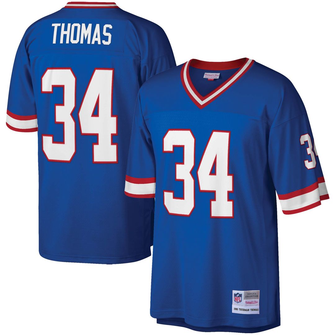 Thurman Thomas Buffalo Bills Mitchell & Ness Legacy Replica Jersey - Royal Official NFL Team Apparel Football Fan Gear
