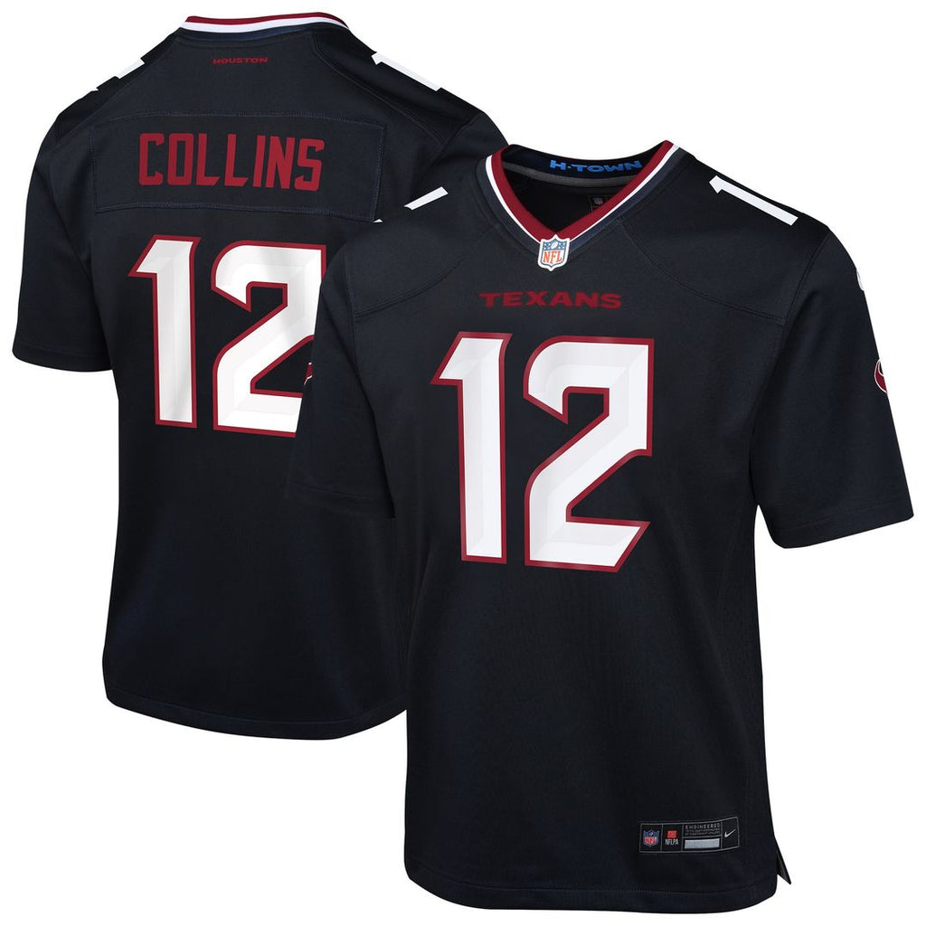 Nico Collins Houston Texans Nike Youth Team Game Jersey - Navy Official NFL Team Apparel Football Fan Gear