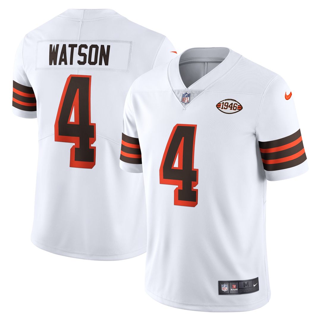 Deshaun Watson Cleveland Browns Nike 2021 Alternate Vapor Limited Jersey - White Official NFL Team Apparel Football Fan Gear
