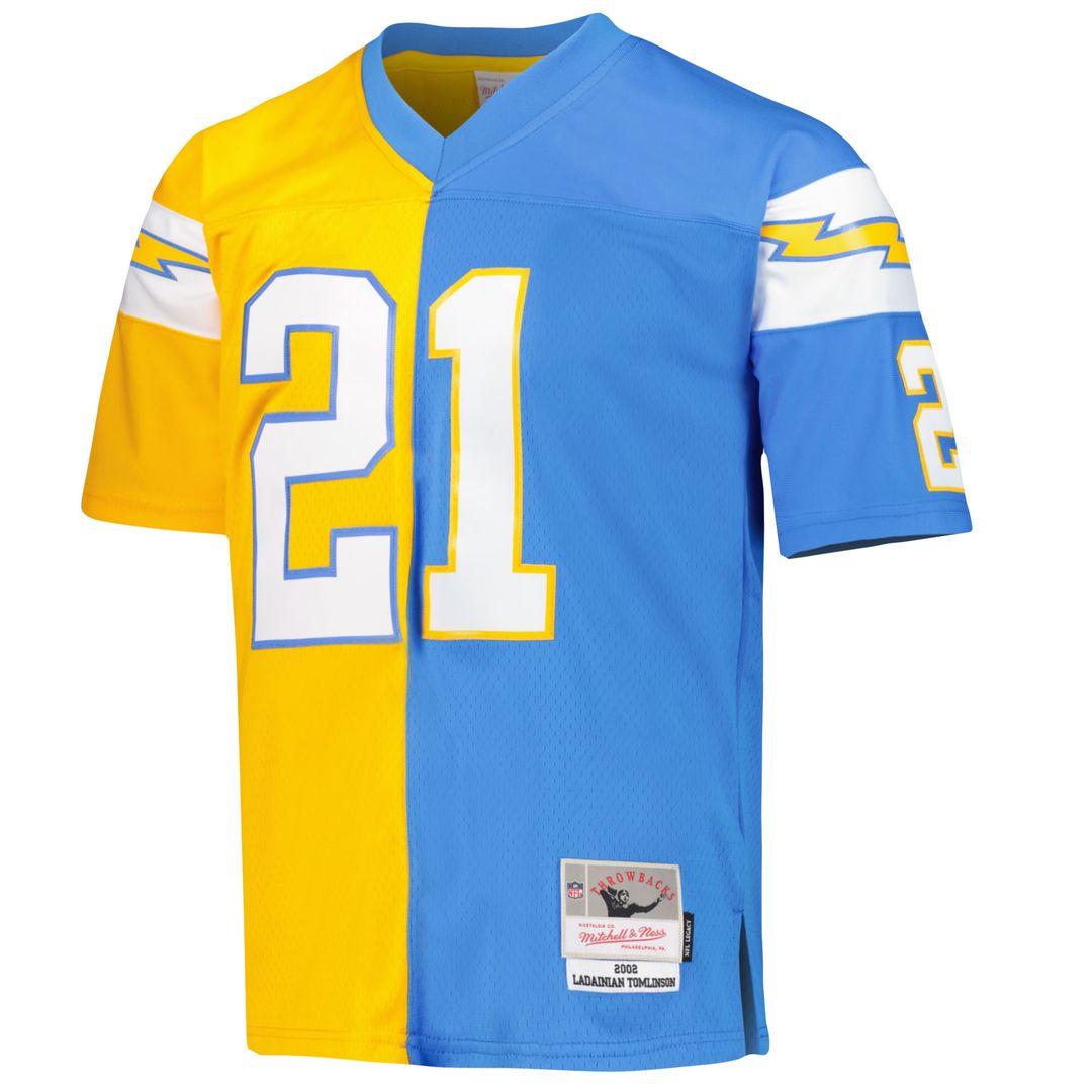 LaDainian Tomlinson Los Angeles Chargers Mitchell & Ness 2002 Split Legacy Replica Jersey - Powder Blue/Gold Official NFL Team Apparel Football Fan Ge