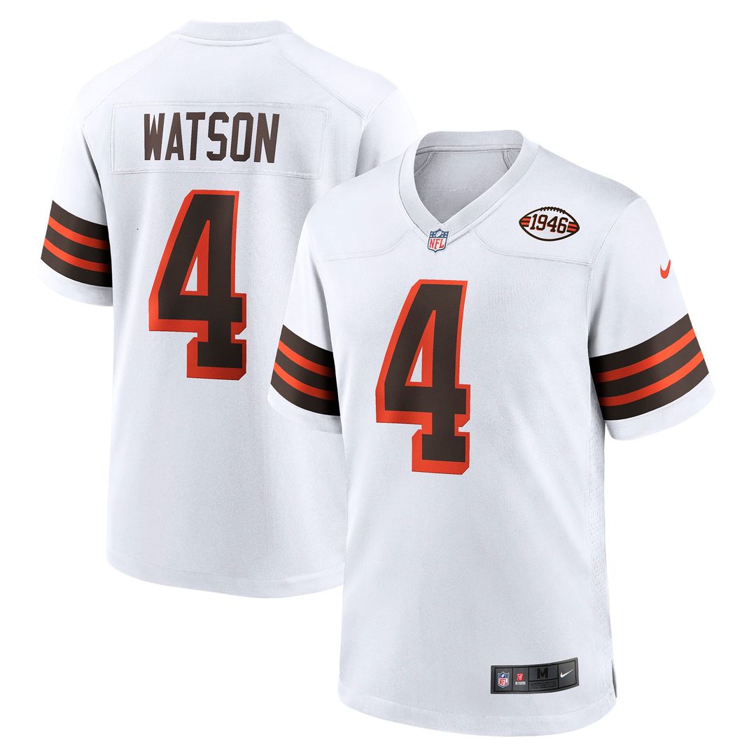 Deshaun Watson Cleveland Browns Nike Alternate Game Jersey - White Official NFL Team Apparel Football Fan Gear