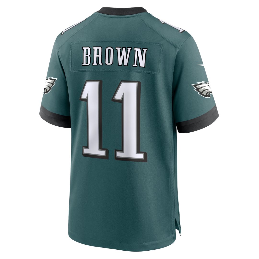 A.J. Brown Philadelphia Eagles Nike Team Game Jersey - Midnight Green Official NFL Team Apparel Football Fan Gear