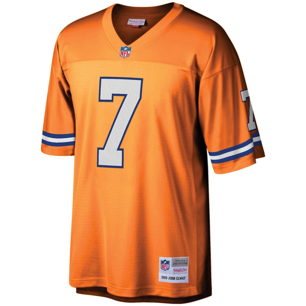 John Elway Denver Broncos Mitchell & Ness Youth 1990 Legacy Retired Player Jersey - Orange Official NFL Team Apparel Football Fan Gear