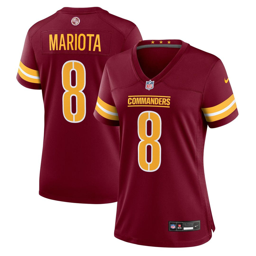 Marcus Mariota Washington Commanders Nike Women's Team Game Jersey - Burgundy Official NFL Team Apparel Football Fan Gear