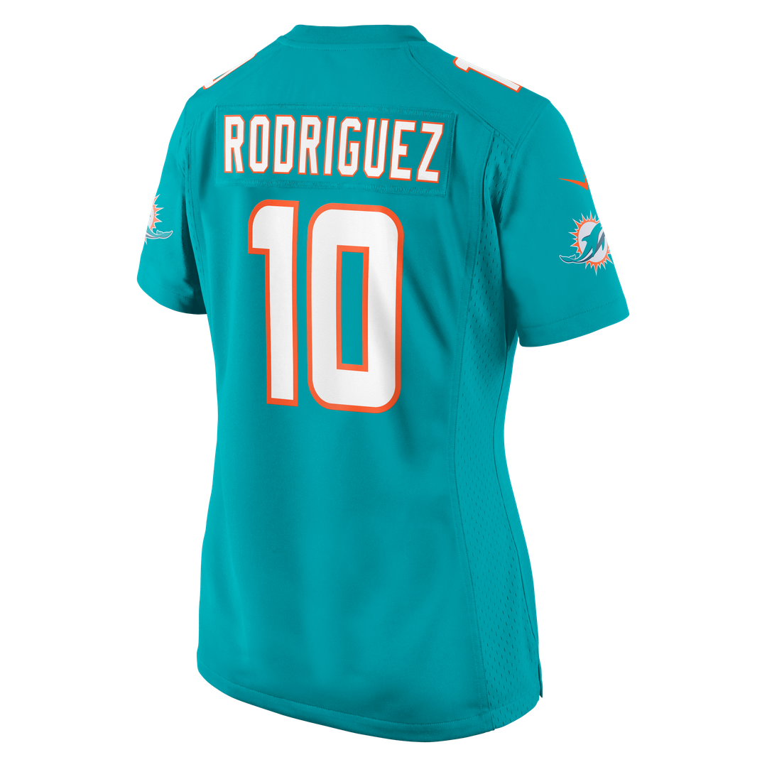 Jacob Rodriguez Miami Dolphins Nike Women's Team Game Jersey - Aqua Official NFL Team Apparel Football Fan Gear