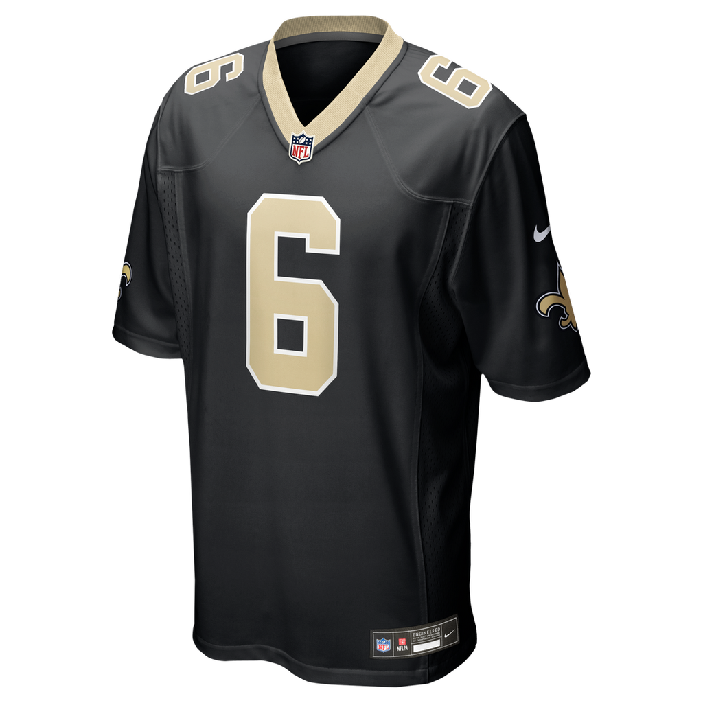 Tyler Shough New Orleans Saints Nike Game Jersey - Black Official NFL Team Apparel Football Fan Gear