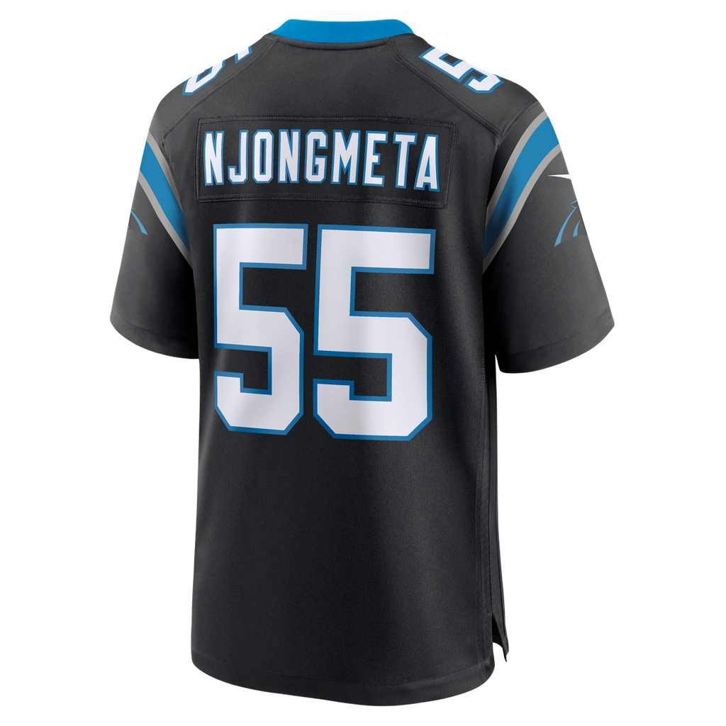 Maema Njongmeta Carolina Panthers Nike Team Game Jersey - Black Official NFL Team Apparel Football Fan Gear