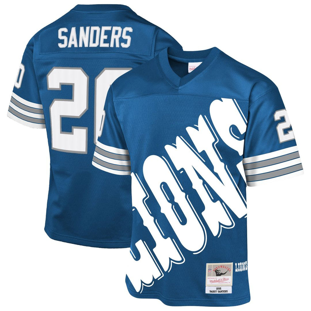 Barry Sanders Detroit Lions Mitchell & Ness Youth 1996 Throwback Fashion Jersey - Blue Official NFL Team Apparel Football Fan Gear