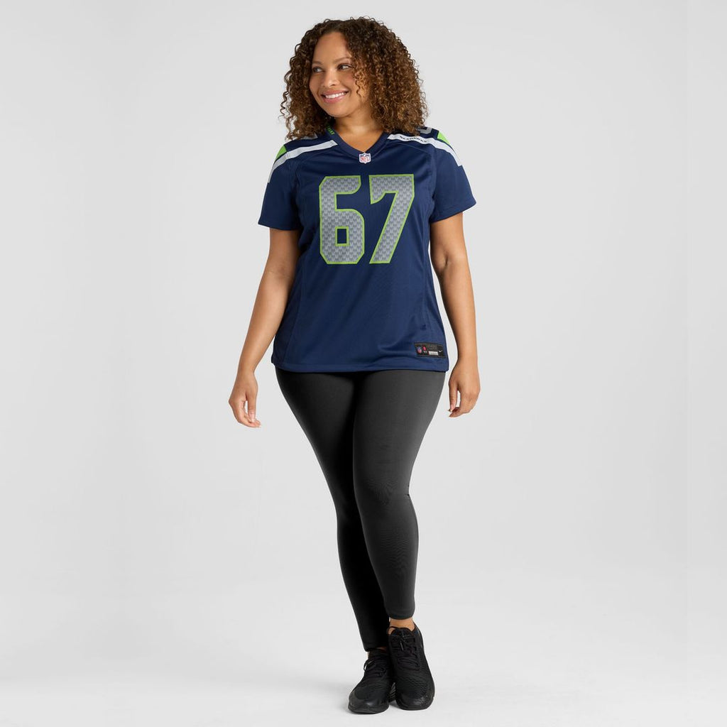 Charles Cross Seattle Seahawks Nike Women's Team Game Jersey - College Navy Official NFL Team Apparel Football Fan Gear