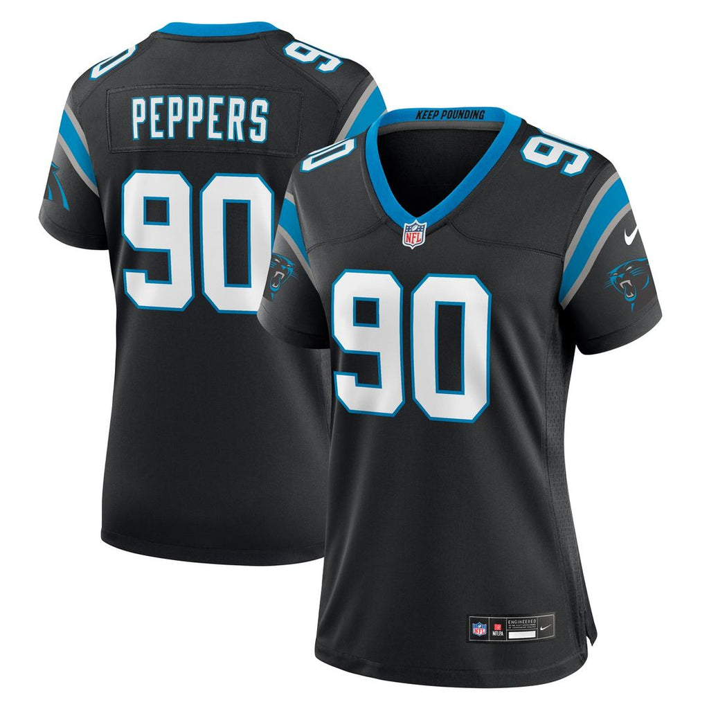 Julius Peppers Carolina Panthers Nike Women's Retired Player Game Jersey - Black Official NFL Team Apparel Football Fan Gear