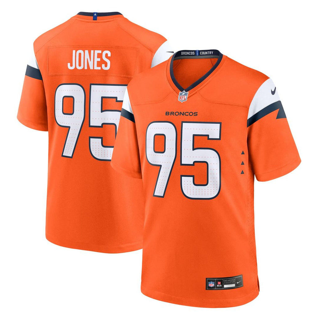 Sai'vion Jones Denver Broncos Nike Team Game Jersey - Orange Official NFL Team Apparel Football Fan Gear