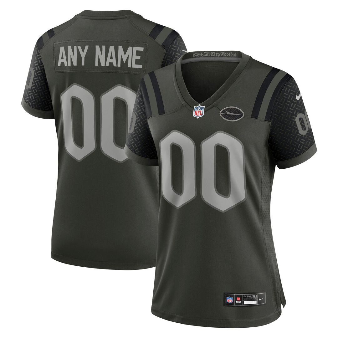 New York Jets Nike Women's 2025 Rivalries Collection Custom Game Jersey - Gotham Green Official NFL Team Apparel Football Fan Gear