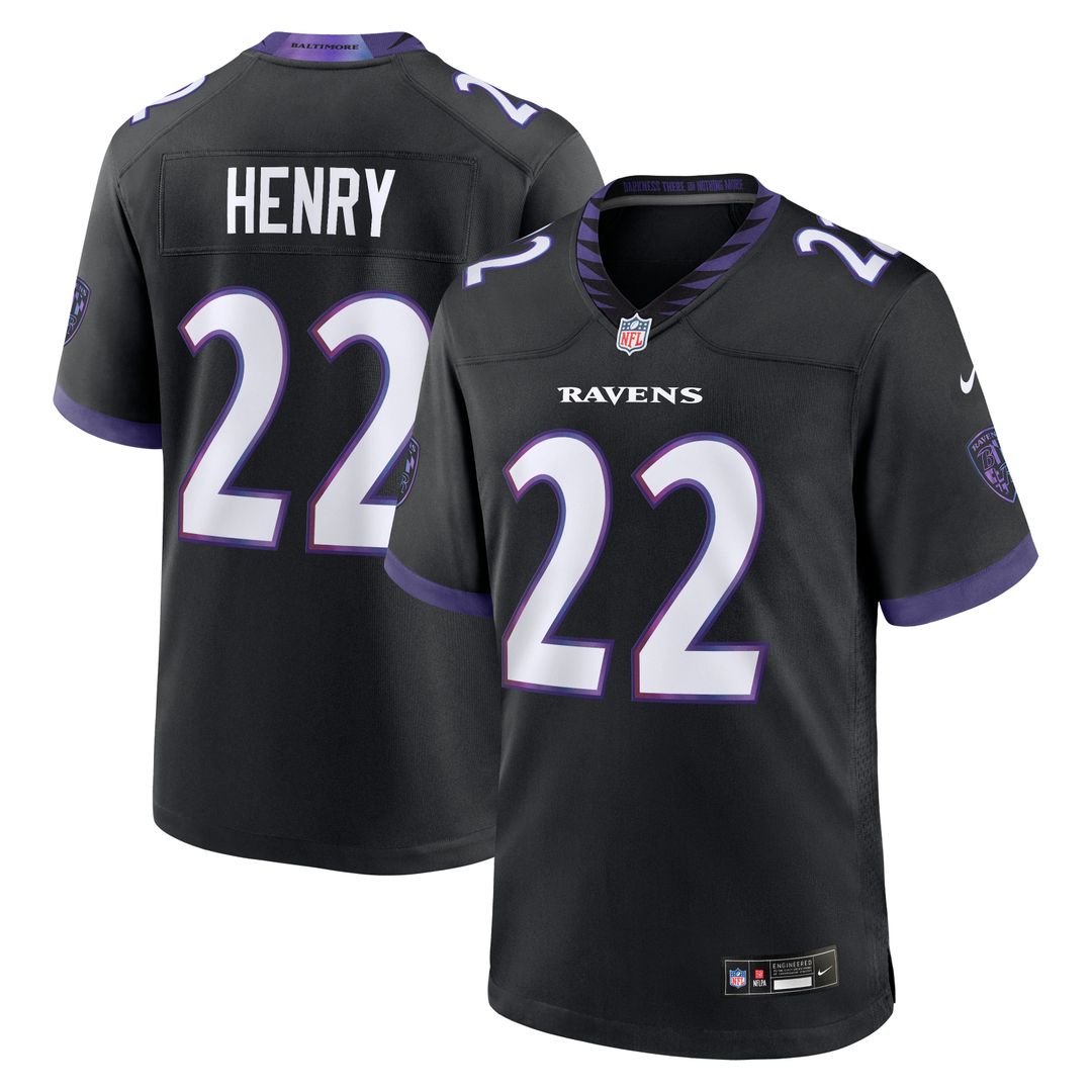 Derrick Henry Baltimore Ravens Nike Alternate Game Jersey - Black Official NFL Team Apparel Football Fan Gear
