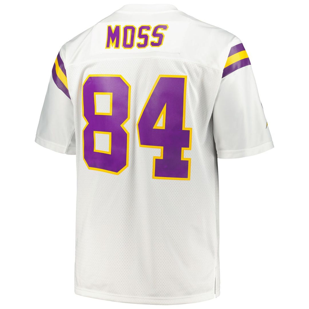 Randy Moss Minnesota Vikings Mitchell & Ness Big & Tall 1998 Legacy Retired Player Jersey - White Official NFL Team Apparel Football Fan Gear