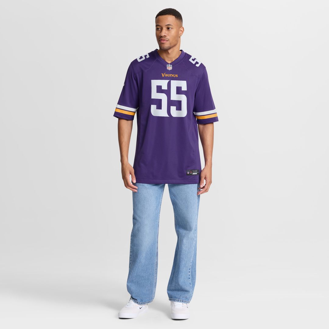 Eric Wilson Minnesota Vikings Nike Team Game Jersey - Purple Official NFL Team Apparel Football Fan Gear