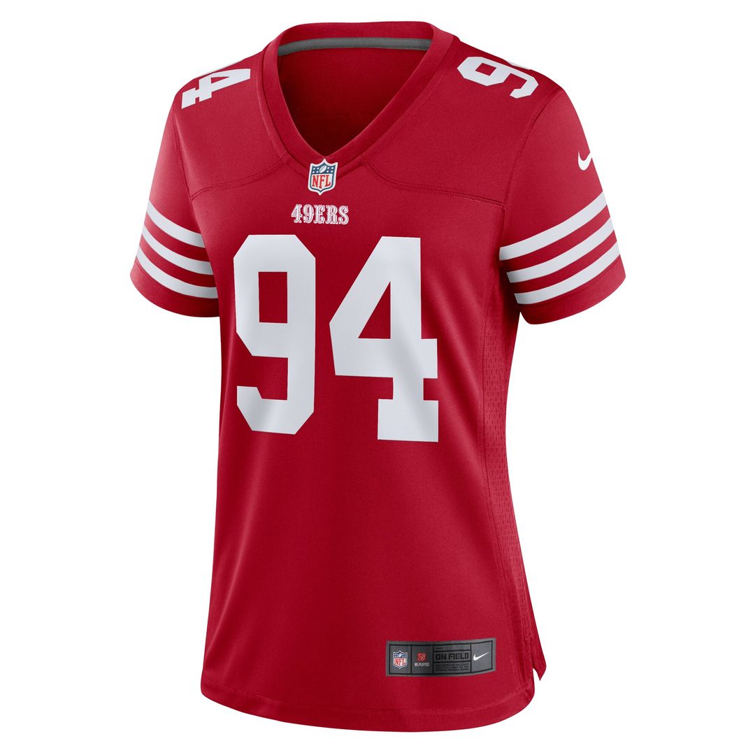 Yetur Gross-Matos San Francisco 49ers Nike Women's Team Game Jersey - Scarlet Official NFL Team Apparel Football Fan Gear