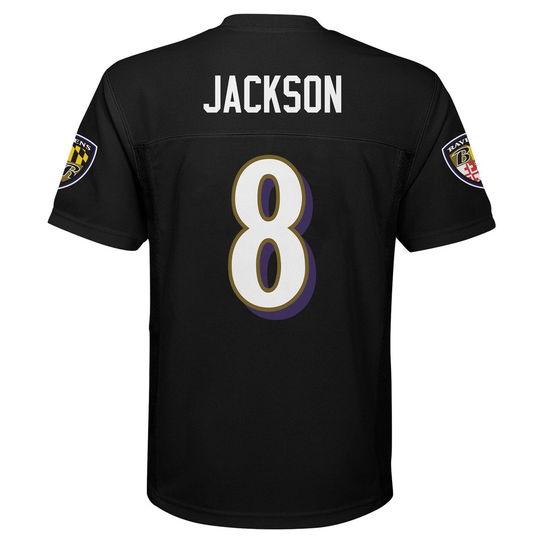 Lamar Jackson Baltimore Ravens Preschool Replica Player Jersey - Black Official NFL Team Apparel Football Fan Gear