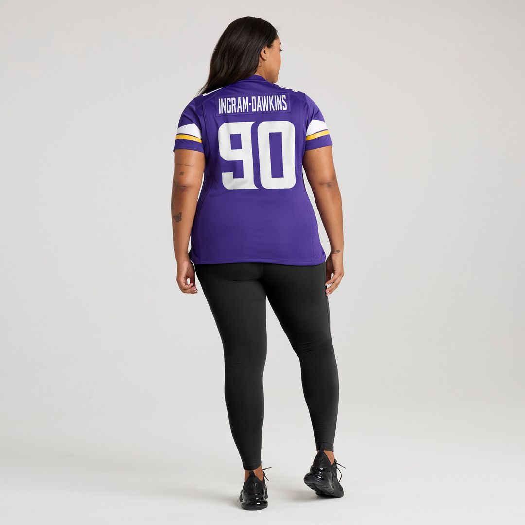 Tyrion Ingram-Dawkins Minnesota Vikings Nike Women's Team Game Jersey - Purple Official NFL Team Apparel Football Fan Gear